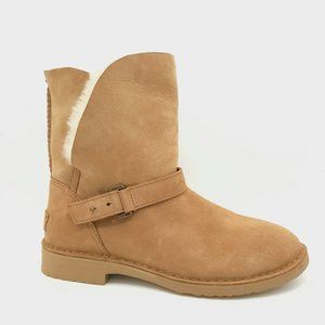 NEW UGG Boot Syden Mid Calf Shearling Brown Women's 9.5 MSRP $160